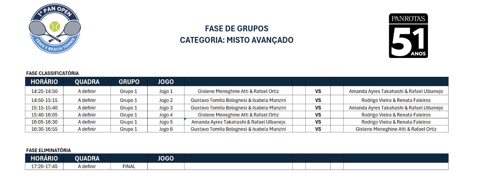 Beach Tennis Misto - Avançado